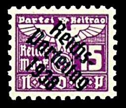 Nazi Party Dues  "NSDAP" 1938  15 Marks Party Congress